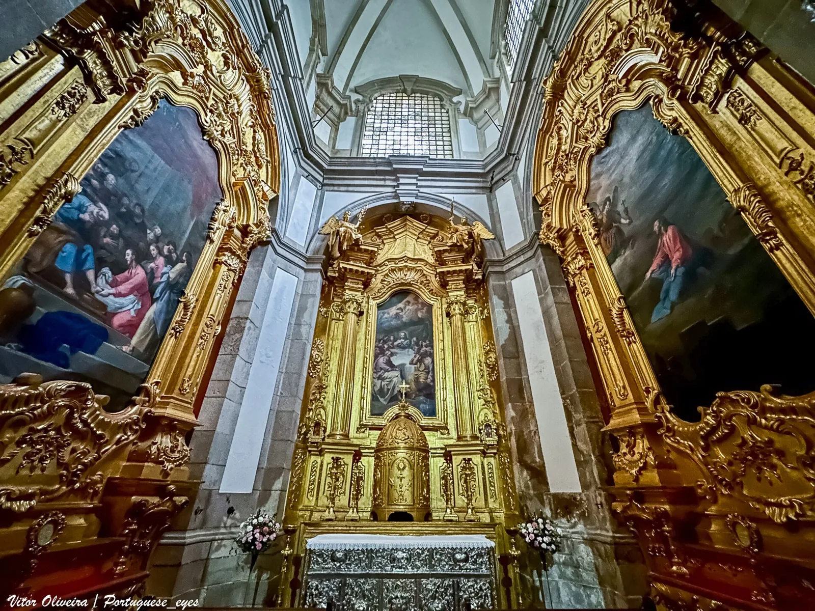 Chancel and gilded altarpiece of the cathedral