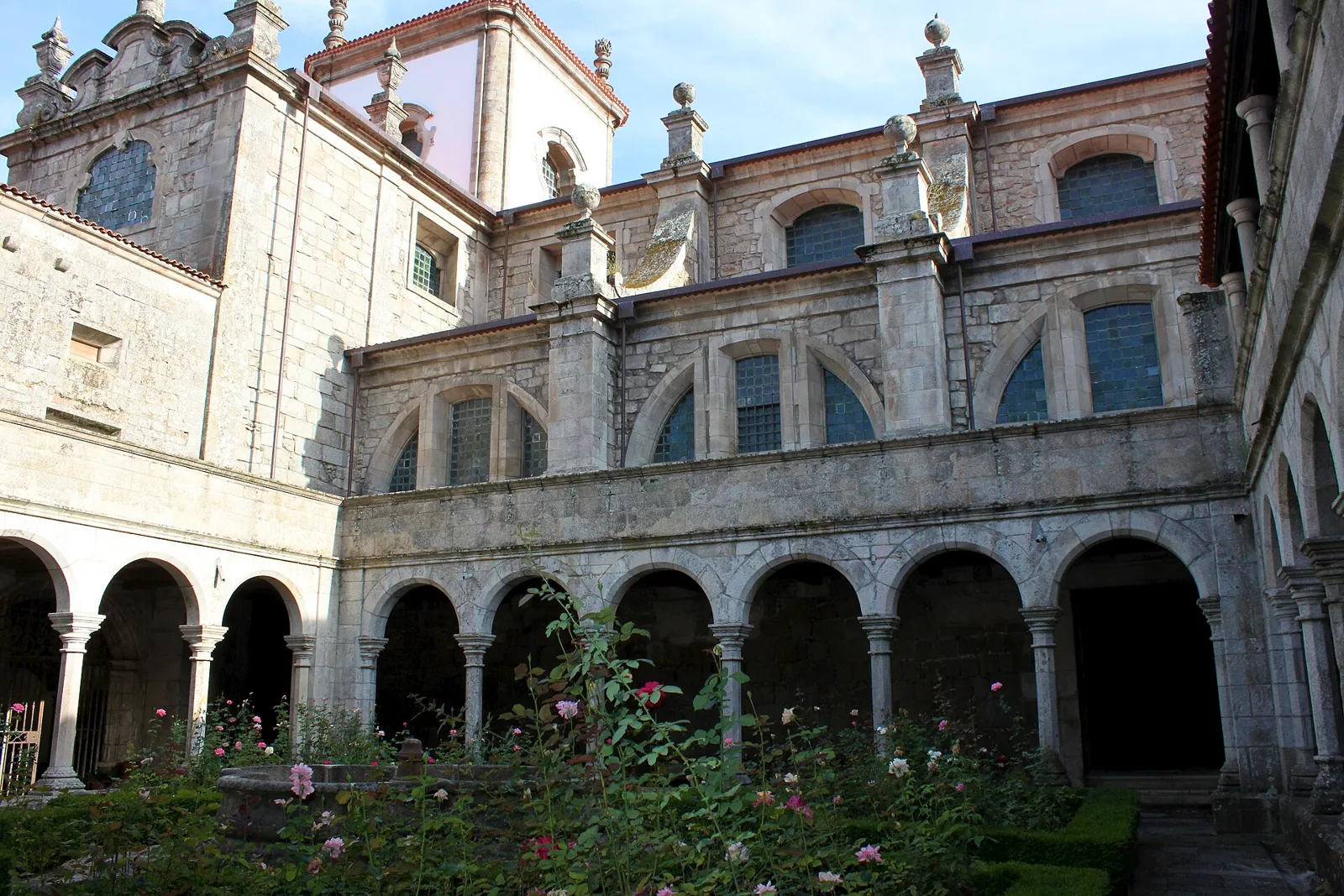 Renaissance cloister of Lamego Cathedral with its garden